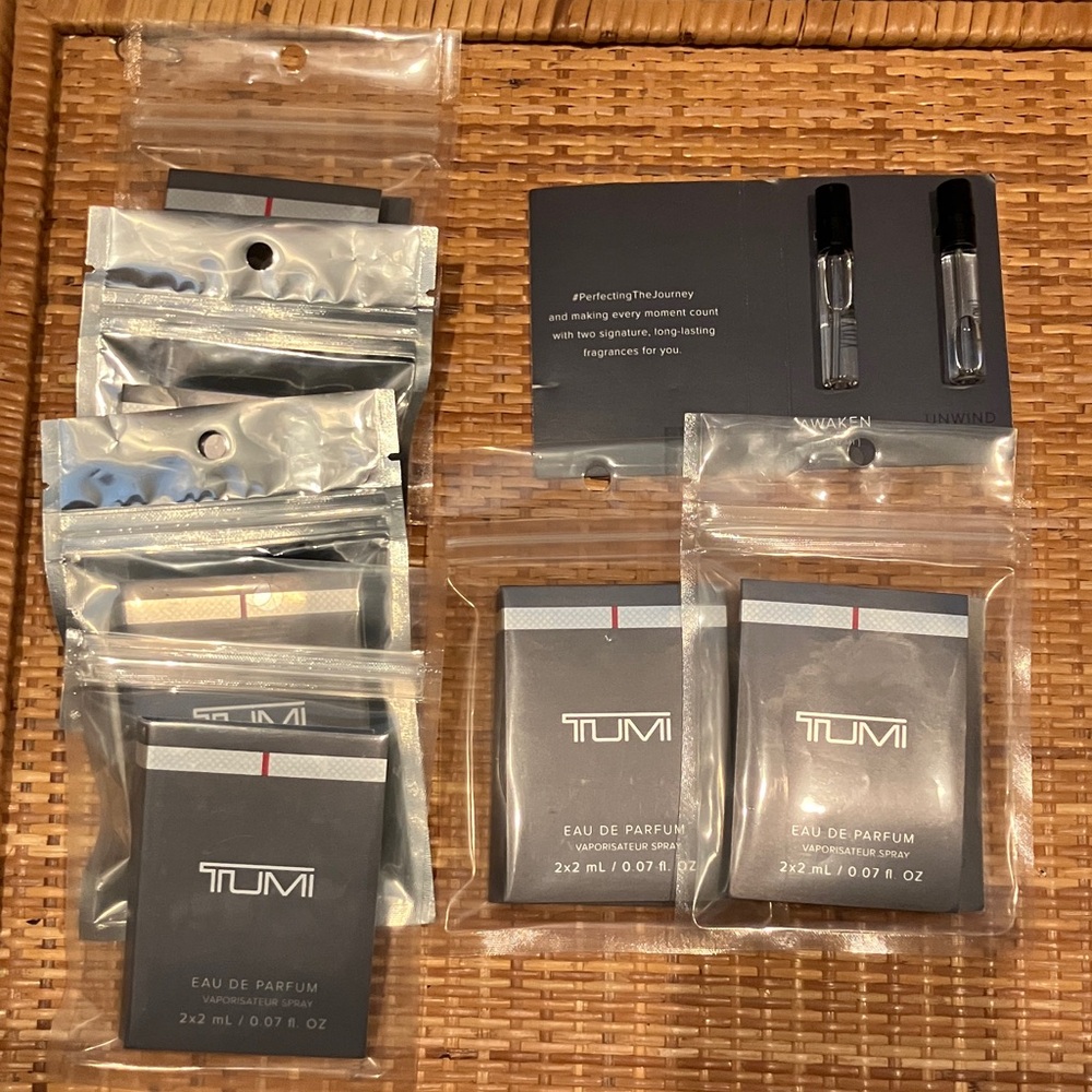 Tumi Awaken & Unwind Eau de Parfum Samples 7 Sets